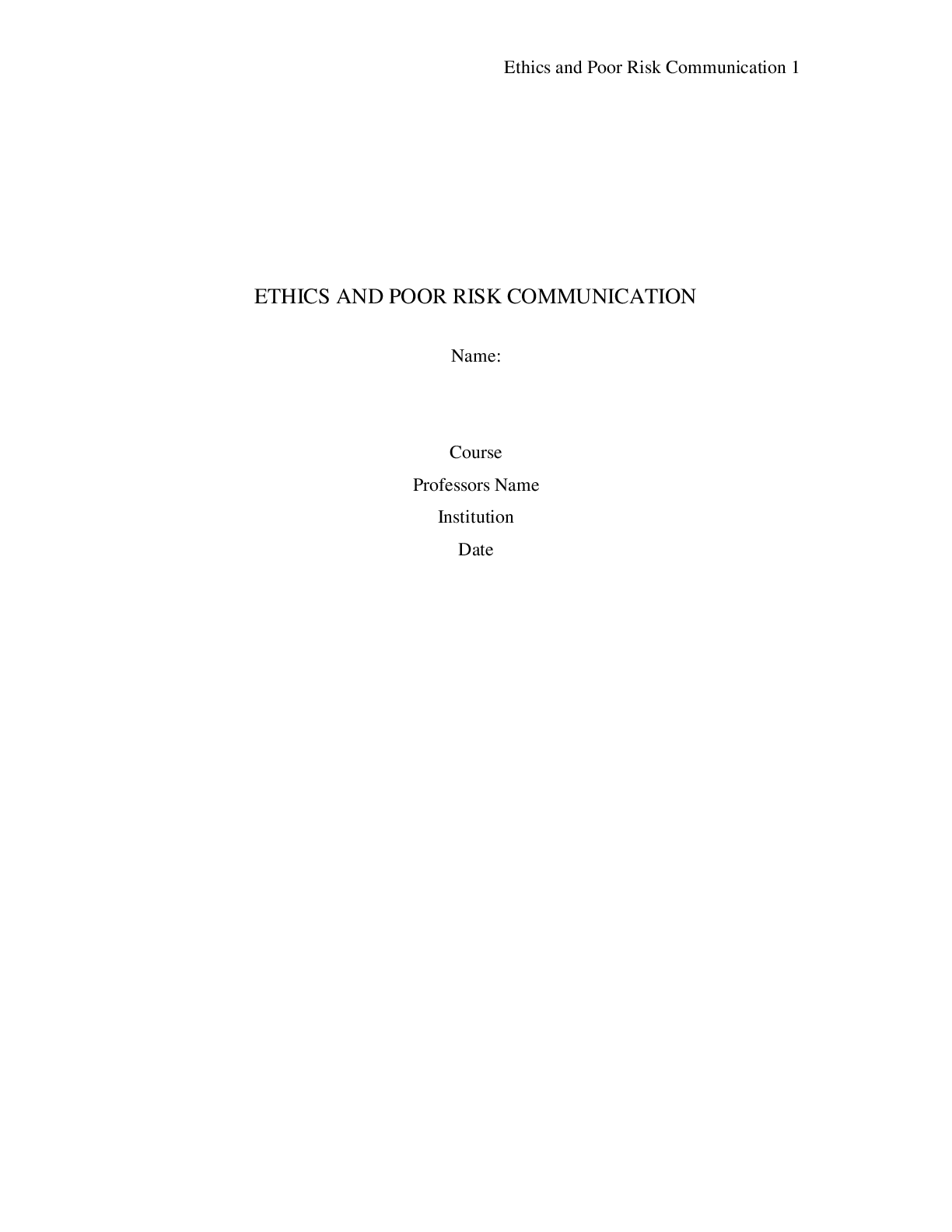 Preview image of ETHICS AND POOR RISK COMMUNICATION document